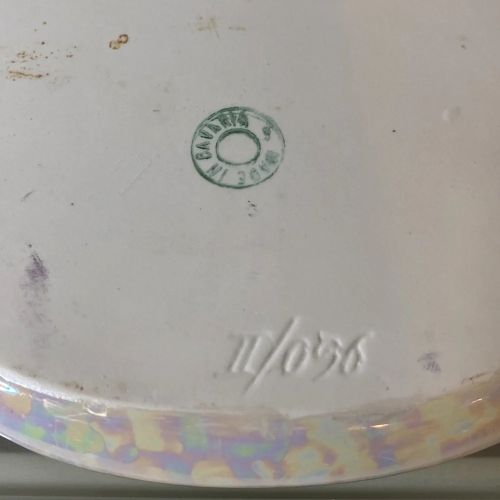 Vintage Bavaria Fine China, Iridescent Lusterware, Platter & Bowl Set 1920’s